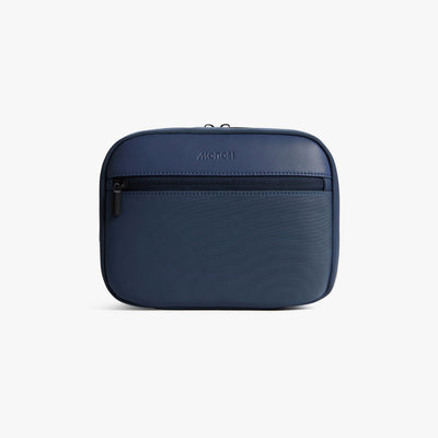 Oxford Blue | Front view of Metro Hanging Toiletry Case in Oxford Blue