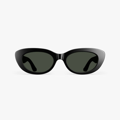Black / G15 Lens | Front view of Minaret Sunglasses in Black with G15 Lens