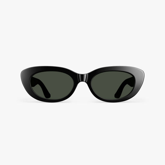 Black / G15 Lens | Front view of Minaret Sunglasses in Black with G15 Lens