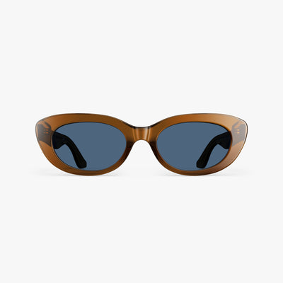 Crystal Espresso / Dusk Lens | Front view of Minaret Sunglasses in Crystal Espresso with Dusk Lens