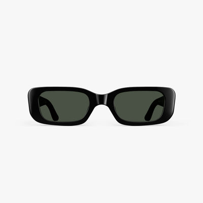 Black / G15 Lens | Front view of Mesa Sunglasses in Black with G15 Lens
