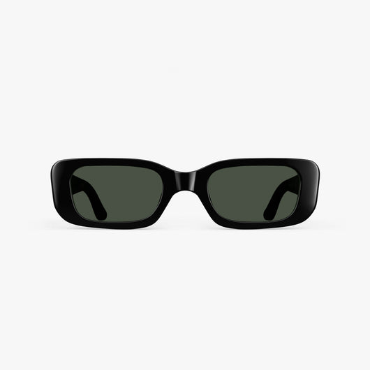 Black / G15 Lens | Front view of Mesa Sunglasses in Black with G15 Lens