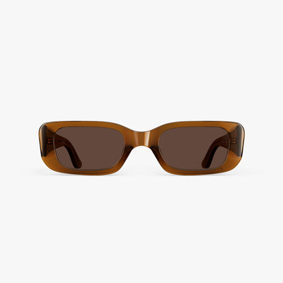 Crystal Espresso / Brown Lens | Front view of Mesa Sunglasses in Crystal Espresso with Brown Lens