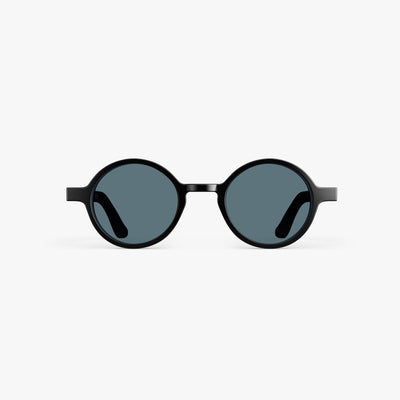 Black / Smoke Lens | Front view of Cairn Sunglasses in Black with Smoke Lens
