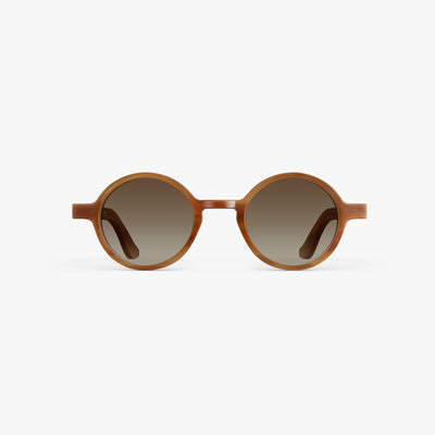 Tobacco / Brown Gradient Lens | Front view of Cairn Sunglasses in Tobacco with Brown Gradient Lens