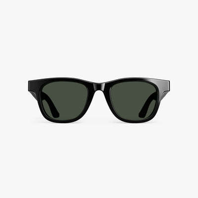 Black / G15 Lens | Front view of Portico Sunglasses in Black with G15 Lens