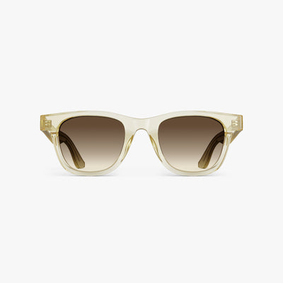 Crystal Champagne / Brown Gradient Lens | Front view of Portico Sunglasses in Crystal Champagne with Brown Gradient Lens