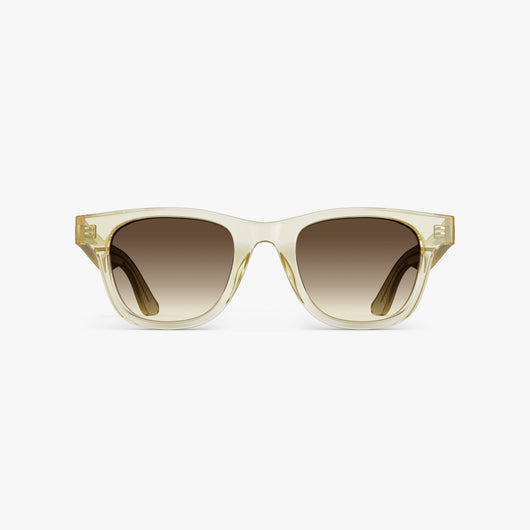 Crystal Champagne / Brown Gradient Lens | Front view of Portico Sunglasses in Crystal Champagne with Brown Gradient Lens