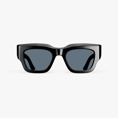 Black / Smoke Lens | Front view of Intrados Sunglasses in Black with Smoke Lens