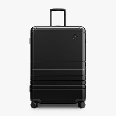 Caviar Black | Front view of Aluminum Check-In Large in Caviar Black