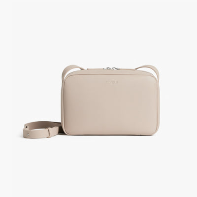 Ivory (Vegan Leather) | Front view of Metro Crossbody Ivory
