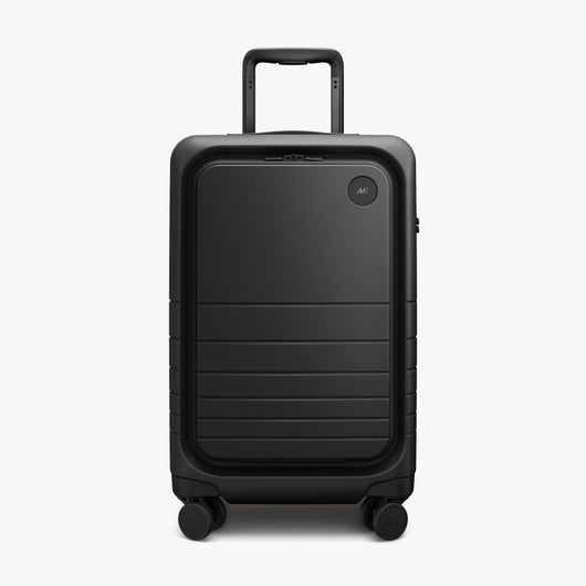 Midnight Black | Front view of Expandable Carry-On Pro in Midnight Black