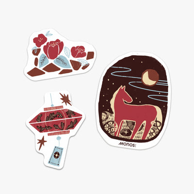 Horse | Horse Lunar New Year sticker set of three
