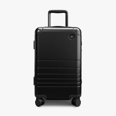 Caviar Black | Front view of Aluminum Carry-On in Caviar Black