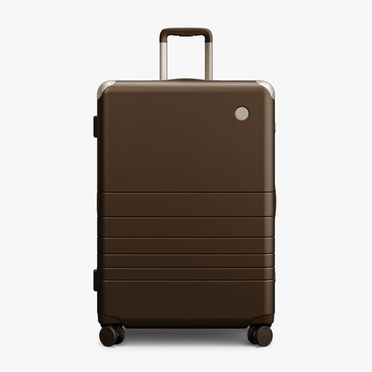 Adobe Brown | Front view of Checking-In Large in Adobe Brown